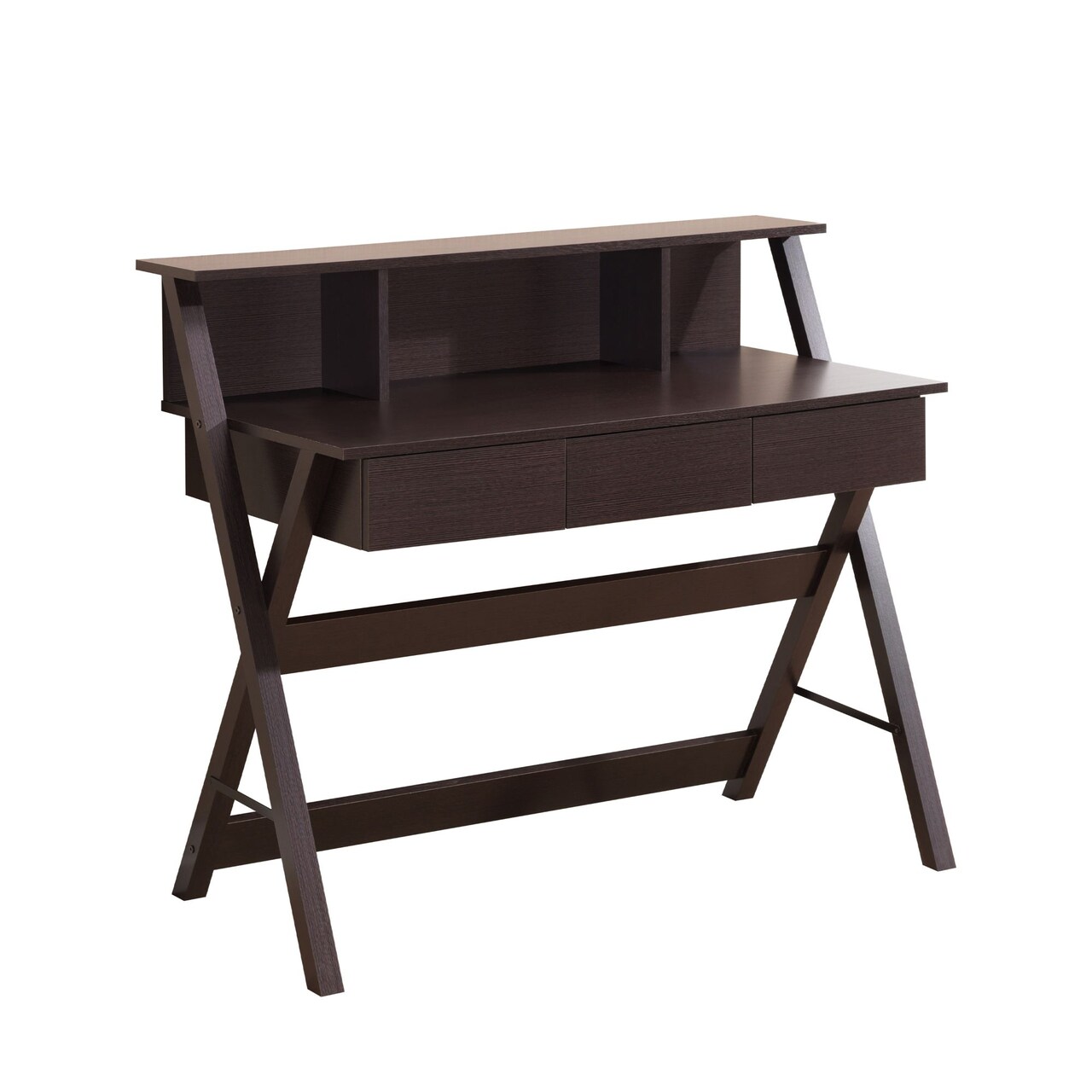 Techni Office Solutions 43.25" Brown Durable Rectangular Writing Desk